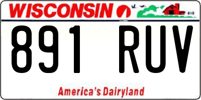 WI license plate 891RUV