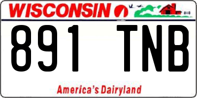 WI license plate 891TNB