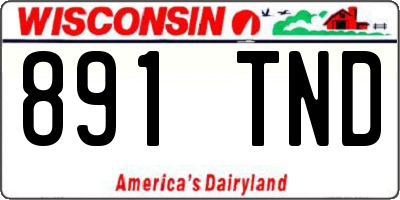 WI license plate 891TND