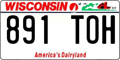 WI license plate 891TOH