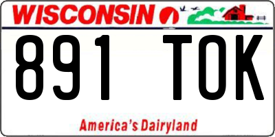 WI license plate 891TOK