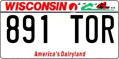 WI license plate 891TOR