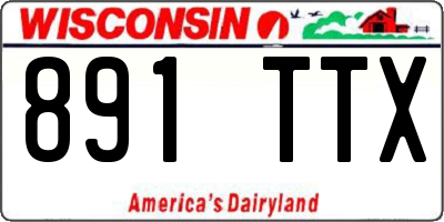 WI license plate 891TTX