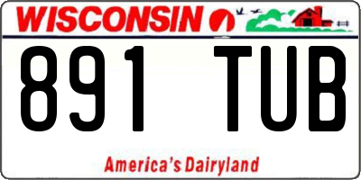 WI license plate 891TUB