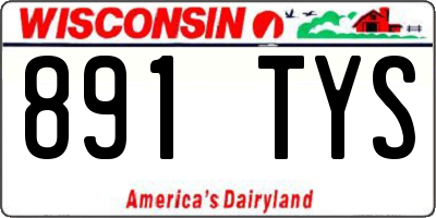 WI license plate 891TYS