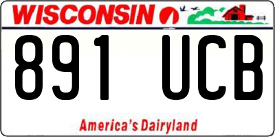 WI license plate 891UCB