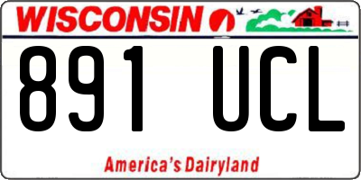 WI license plate 891UCL