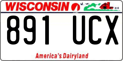 WI license plate 891UCX
