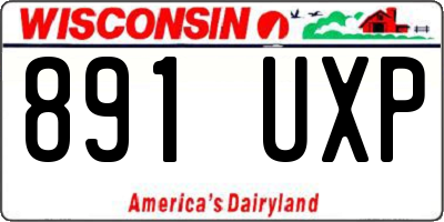 WI license plate 891UXP