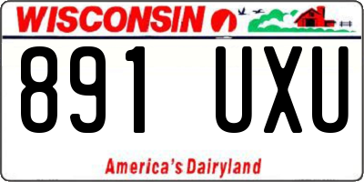 WI license plate 891UXU