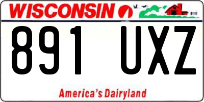 WI license plate 891UXZ