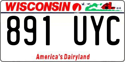 WI license plate 891UYC