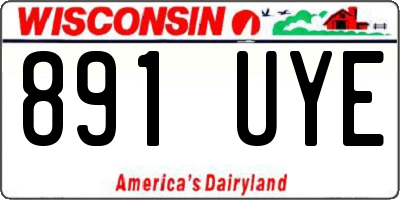 WI license plate 891UYE