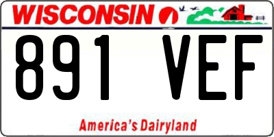 WI license plate 891VEF