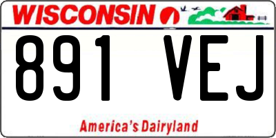 WI license plate 891VEJ