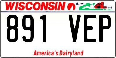 WI license plate 891VEP