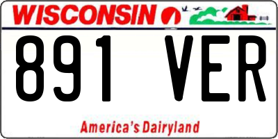 WI license plate 891VER