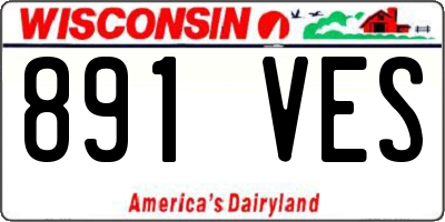 WI license plate 891VES