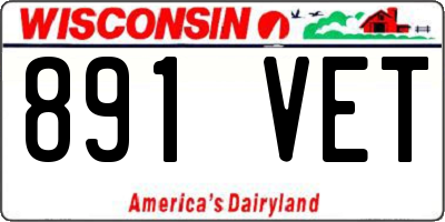 WI license plate 891VET
