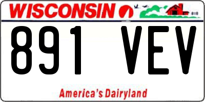 WI license plate 891VEV