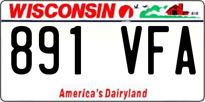WI license plate 891VFA