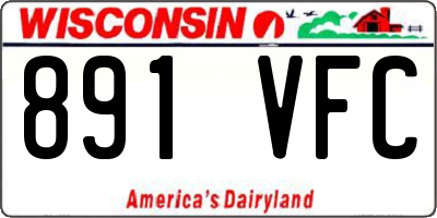 WI license plate 891VFC
