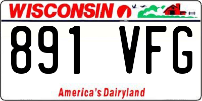 WI license plate 891VFG