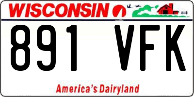 WI license plate 891VFK