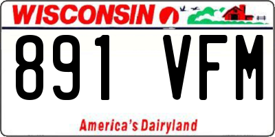 WI license plate 891VFM