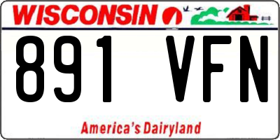 WI license plate 891VFN