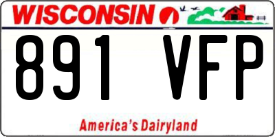 WI license plate 891VFP