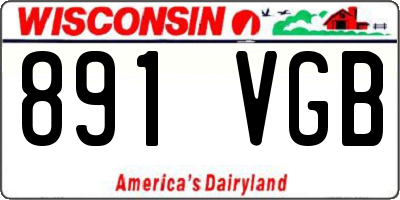 WI license plate 891VGB