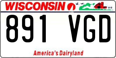 WI license plate 891VGD
