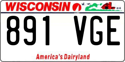 WI license plate 891VGE