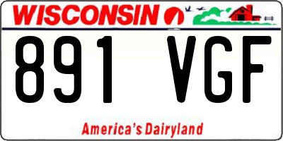 WI license plate 891VGF
