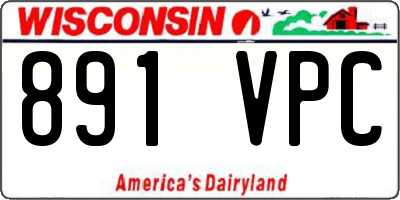 WI license plate 891VPC