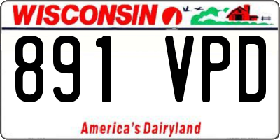 WI license plate 891VPD