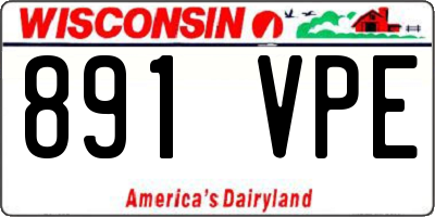 WI license plate 891VPE