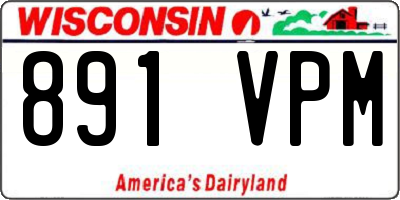 WI license plate 891VPM