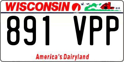 WI license plate 891VPP