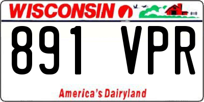 WI license plate 891VPR