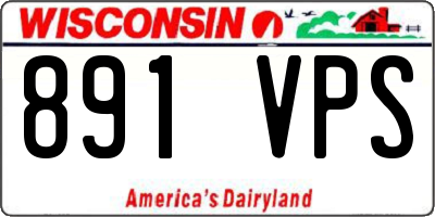 WI license plate 891VPS