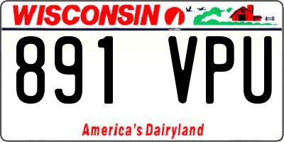 WI license plate 891VPU