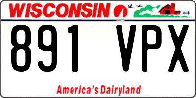 WI license plate 891VPX
