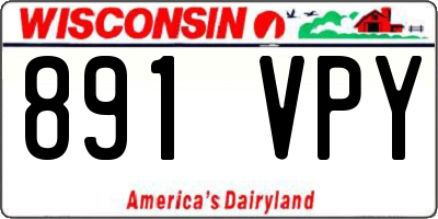 WI license plate 891VPY
