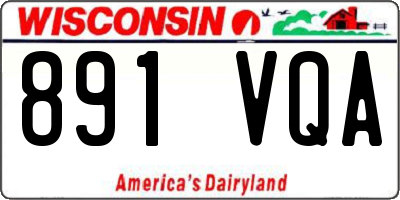 WI license plate 891VQA