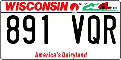 WI license plate 891VQR