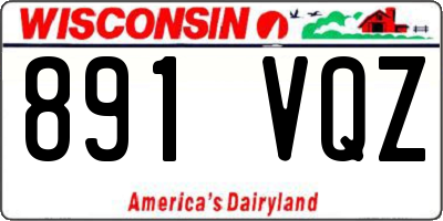 WI license plate 891VQZ