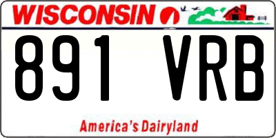 WI license plate 891VRB