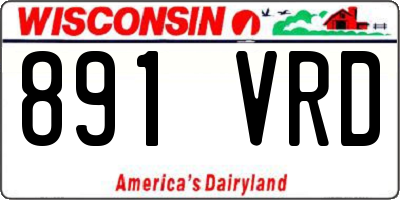 WI license plate 891VRD